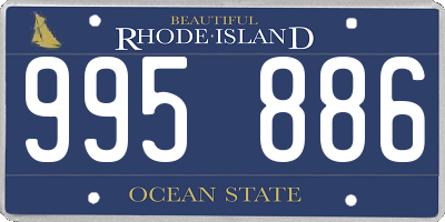 RI license plate 995886