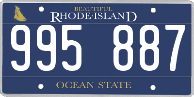 RI license plate 995887