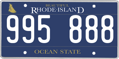 RI license plate 995888