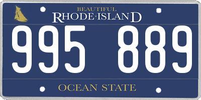 RI license plate 995889