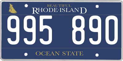 RI license plate 995890