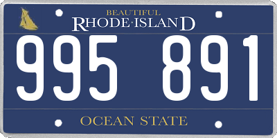 RI license plate 995891