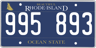 RI license plate 995893