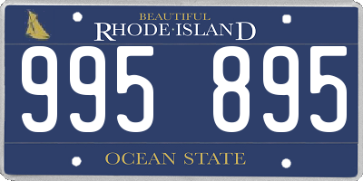 RI license plate 995895