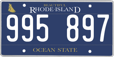 RI license plate 995897