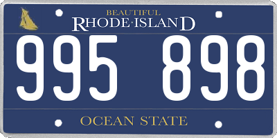 RI license plate 995898