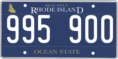 RI license plate 995900