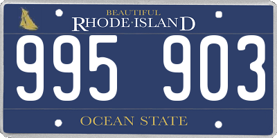 RI license plate 995903