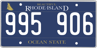 RI license plate 995906