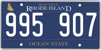 RI license plate 995907