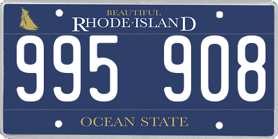 RI license plate 995908