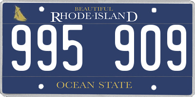 RI license plate 995909