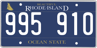 RI license plate 995910