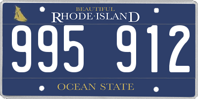 RI license plate 995912