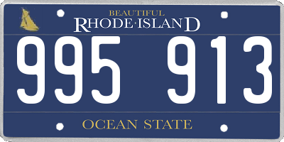 RI license plate 995913