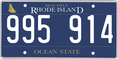 RI license plate 995914