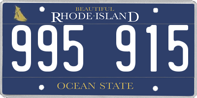 RI license plate 995915