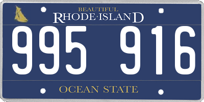 RI license plate 995916