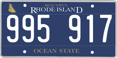 RI license plate 995917