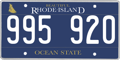 RI license plate 995920