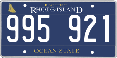 RI license plate 995921