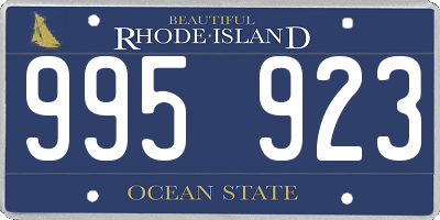 RI license plate 995923