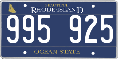 RI license plate 995925