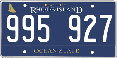 RI license plate 995927