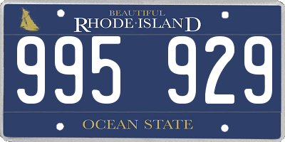 RI license plate 995929