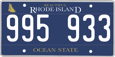 RI license plate 995933