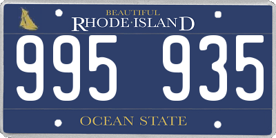 RI license plate 995935