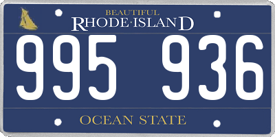 RI license plate 995936