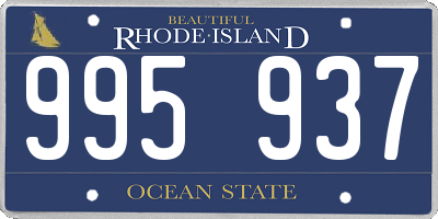 RI license plate 995937