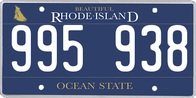 RI license plate 995938