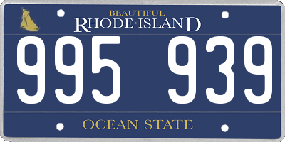 RI license plate 995939