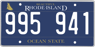 RI license plate 995941