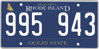 RI license plate 995943