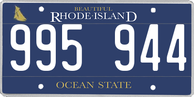 RI license plate 995944