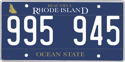 RI license plate 995945