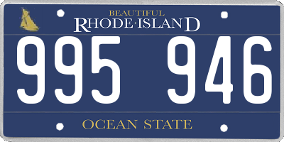 RI license plate 995946