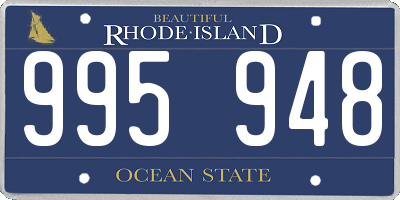 RI license plate 995948