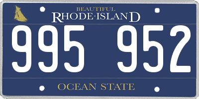 RI license plate 995952