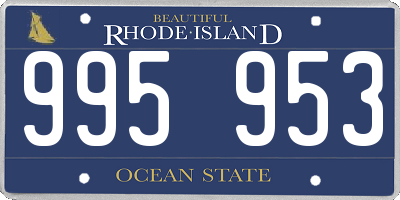 RI license plate 995953