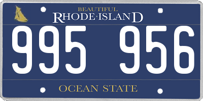 RI license plate 995956