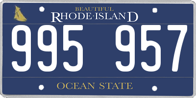 RI license plate 995957