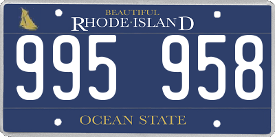 RI license plate 995958