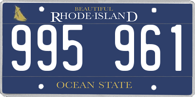 RI license plate 995961