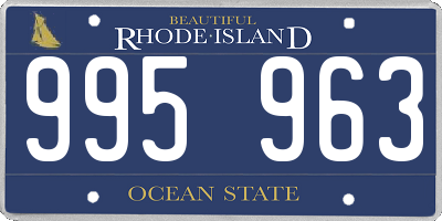 RI license plate 995963