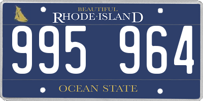 RI license plate 995964