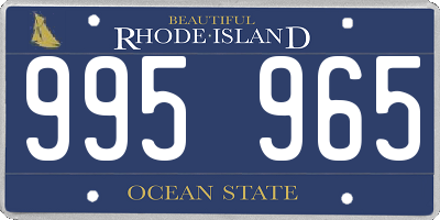 RI license plate 995965